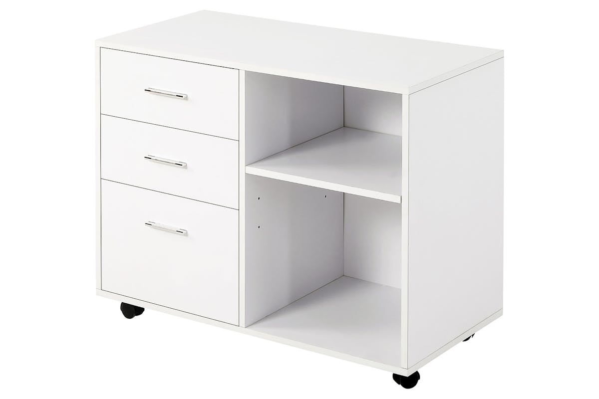 Homcom Printer Table with Wheels | White
