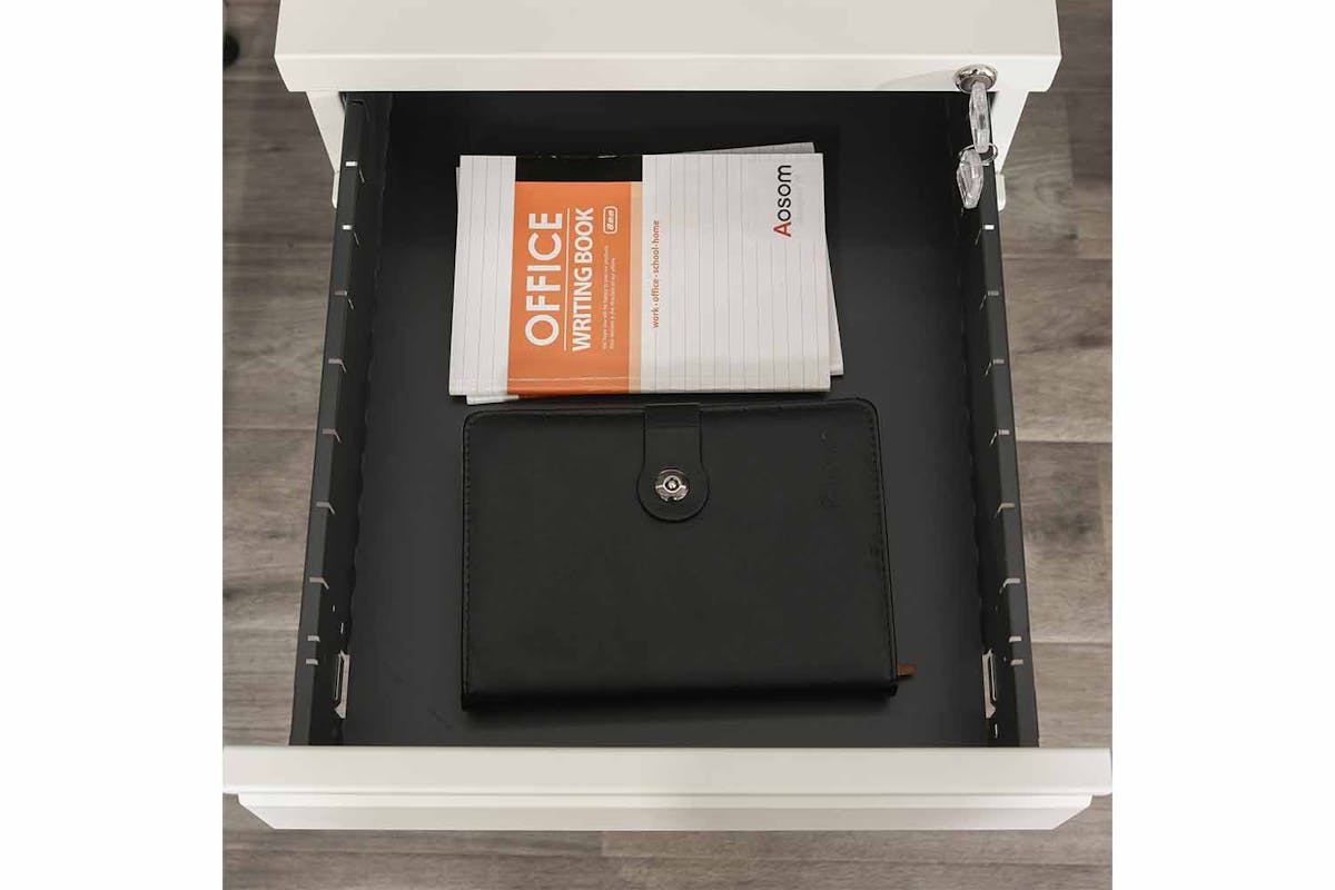 Homcom Vinsetto 3-Drawer Filing Cabinet | White-5