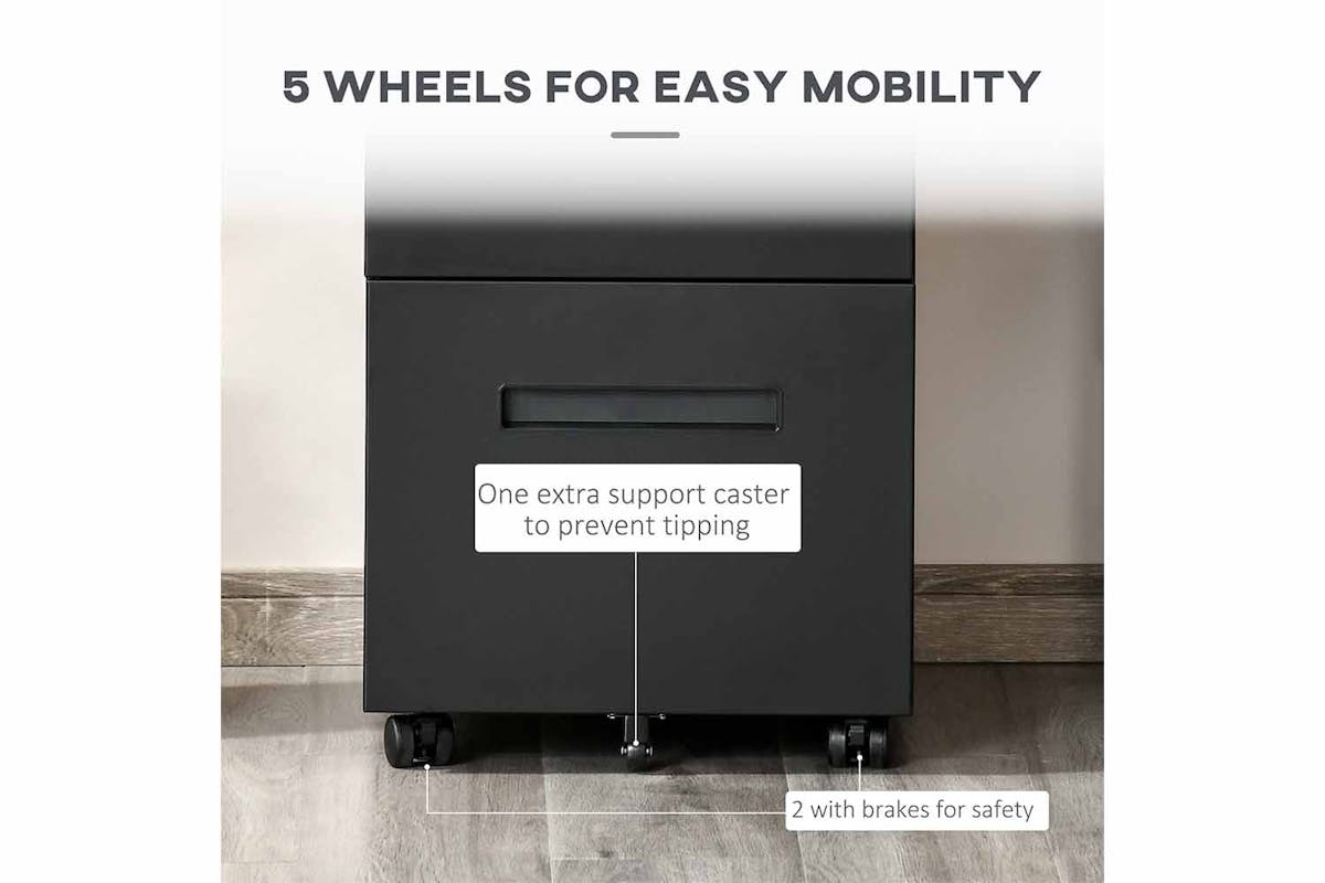 Homcom Vinsetto Filing Cabinet | Black-4