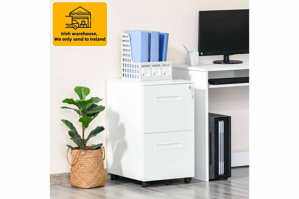 Homcom Vinsetto Filing Cabinet | White-2