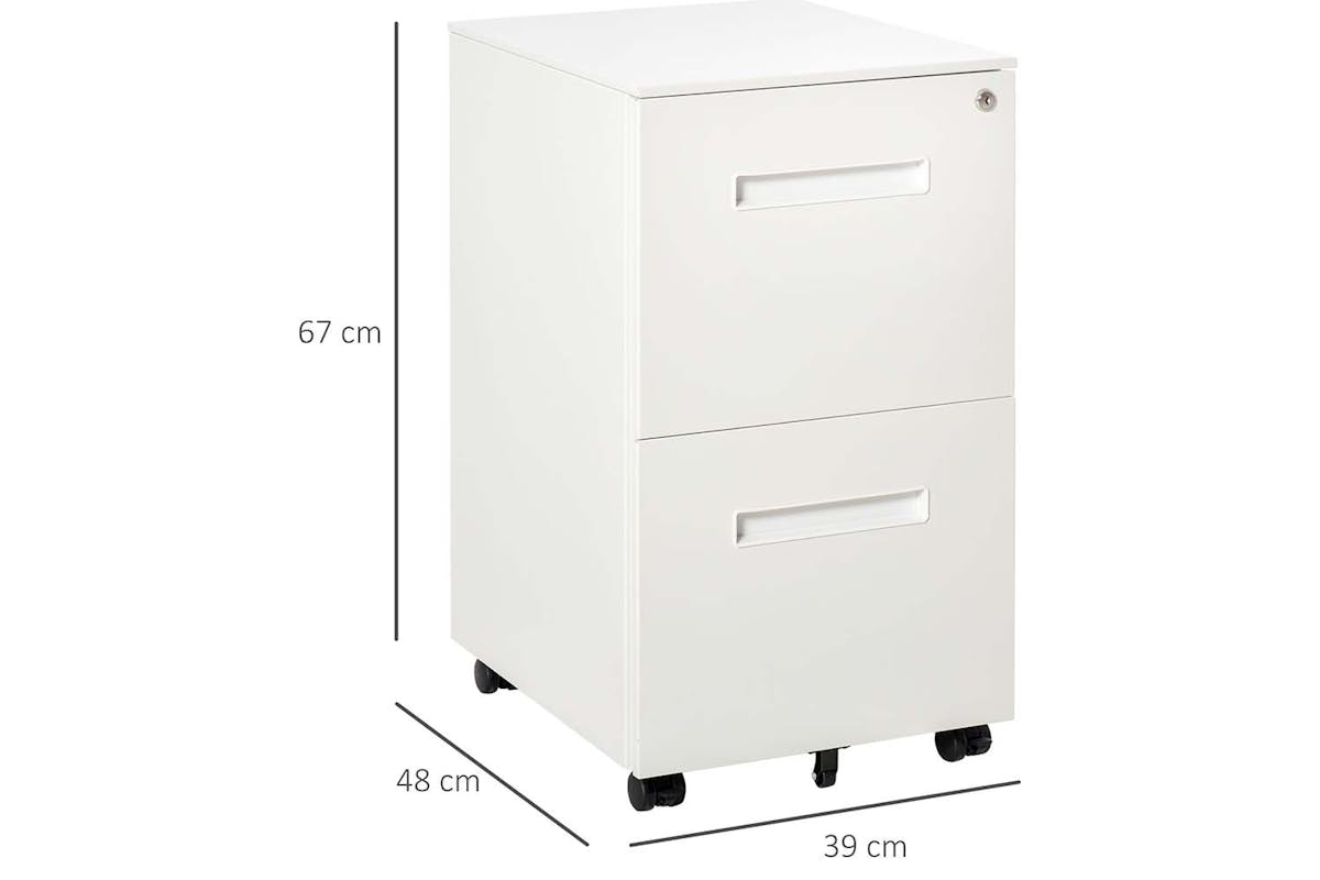 Homcom Vinsetto Filing Cabinet | White-7