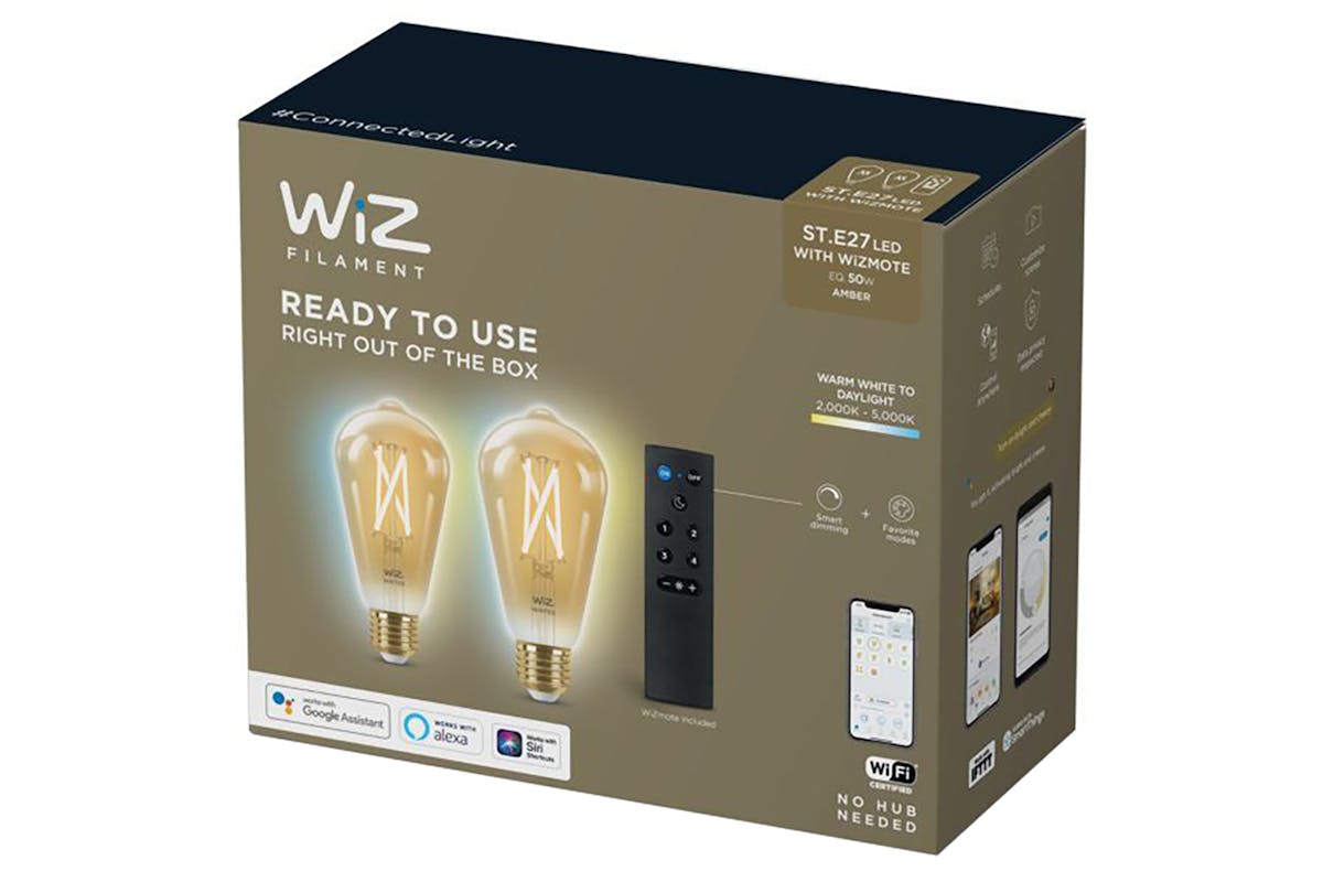 Wiz ST64 E27 Filament Amber Bulbs with WiZmote | 2 Piece of Pack-17
