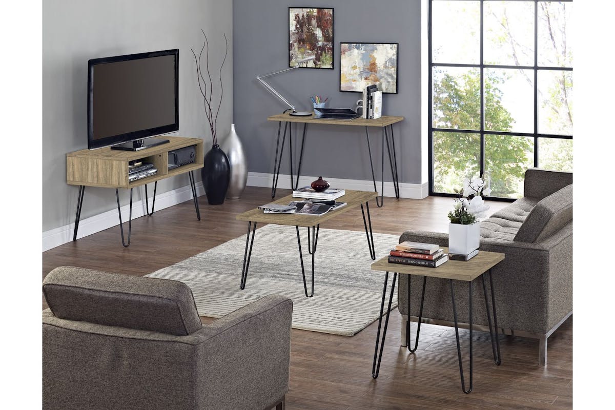 Dorel Home Office Owen Retro Desk - Rustic Oak-4