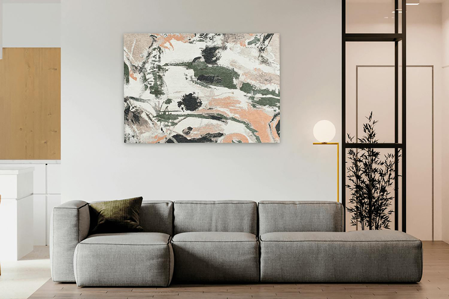 Louis De Poortere | Fresque Indian Rice Eco Rug | Multicolour | 100 x 140 cm-2