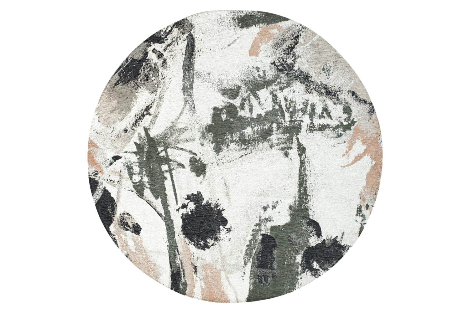 Louis De Poortere | Fresque Indian Rice Eco Round Round Rug | Multicolour | 240 x 240 cm