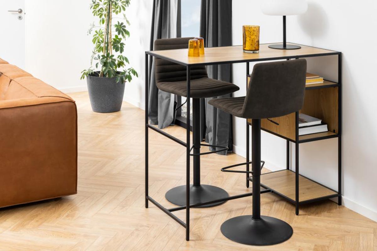 Billie Bar Stool | Swivel | Anthracite-12