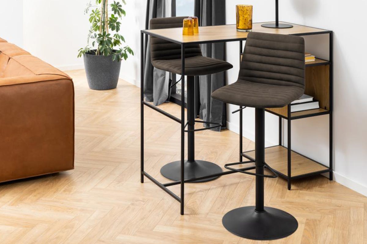 Billie Bar Stool | Swivel | Anthracite-2