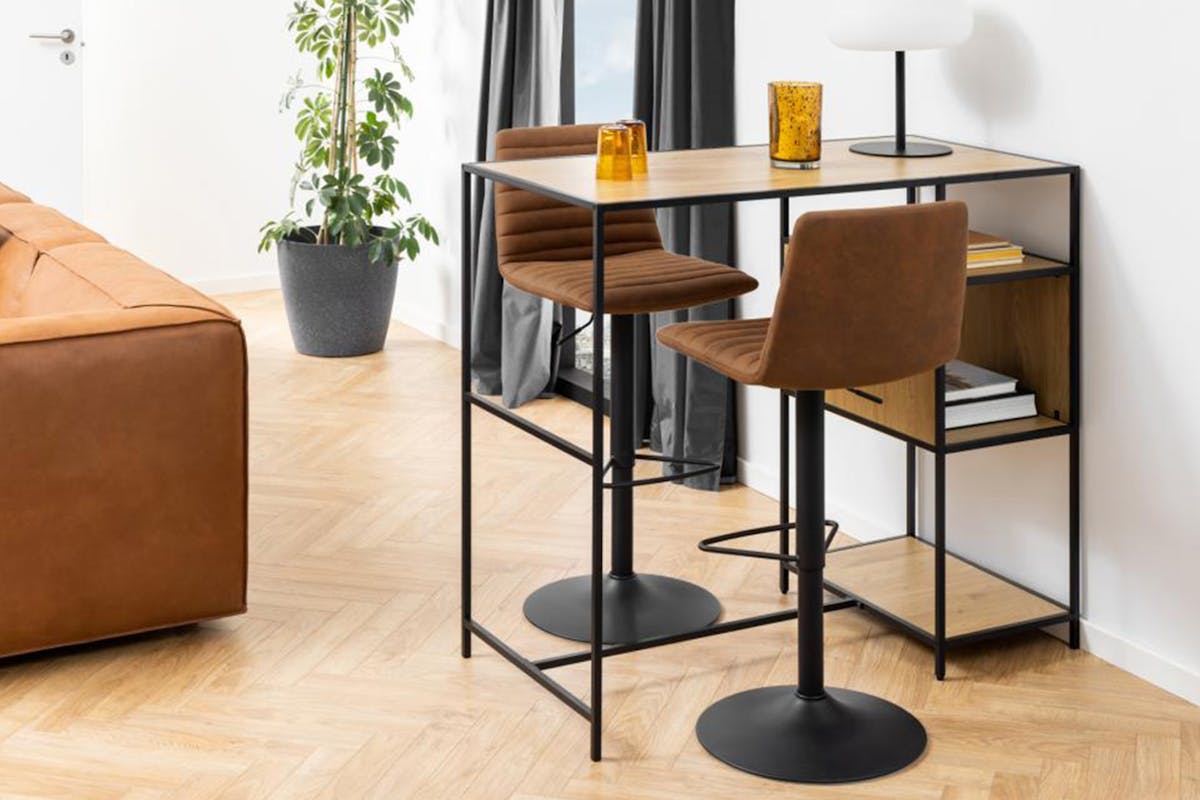 Billie Bar Stool | Swivel | Camel-3