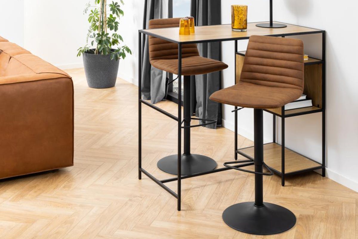 Billie Bar Stool | Swivel | Camel-2
