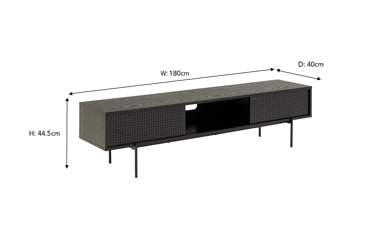 Angus TV Unit | 180 cm | Black-3