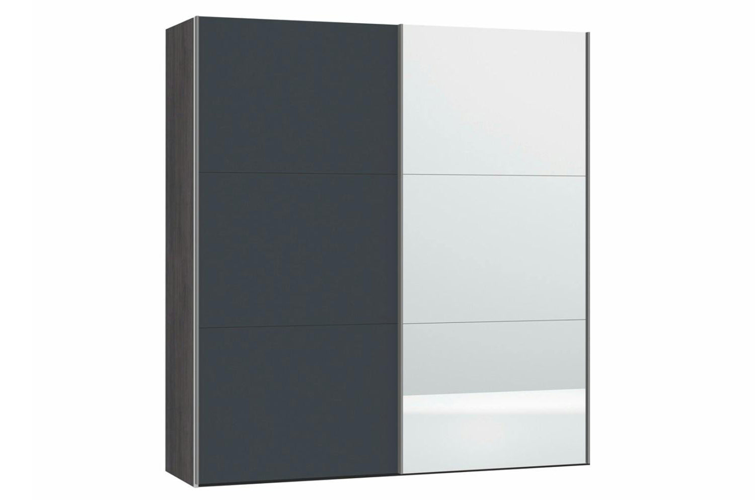 Zermatt Wardrobe | Grey Matt & Mirror | 2m