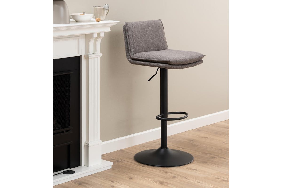 Flynn Bar Stool | Gas Lift | Light Grey-2
