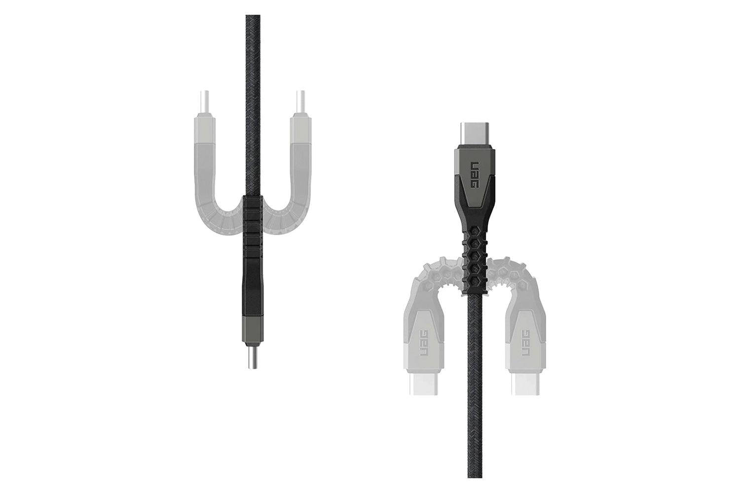 UAG Kevlar Core USB-C to USB-C Power Cable | Black/Grey-7