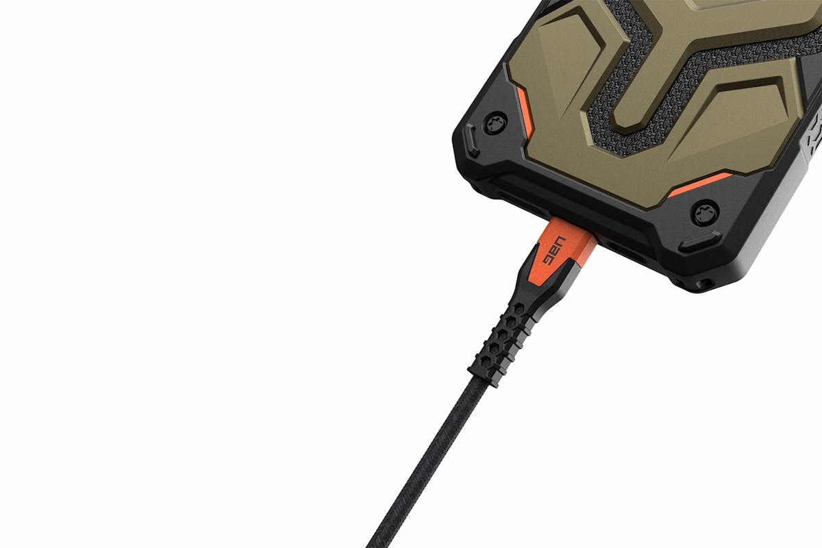 UAG Kevlar Core USB-C to USB-C Power Cable | Black/Orange-10