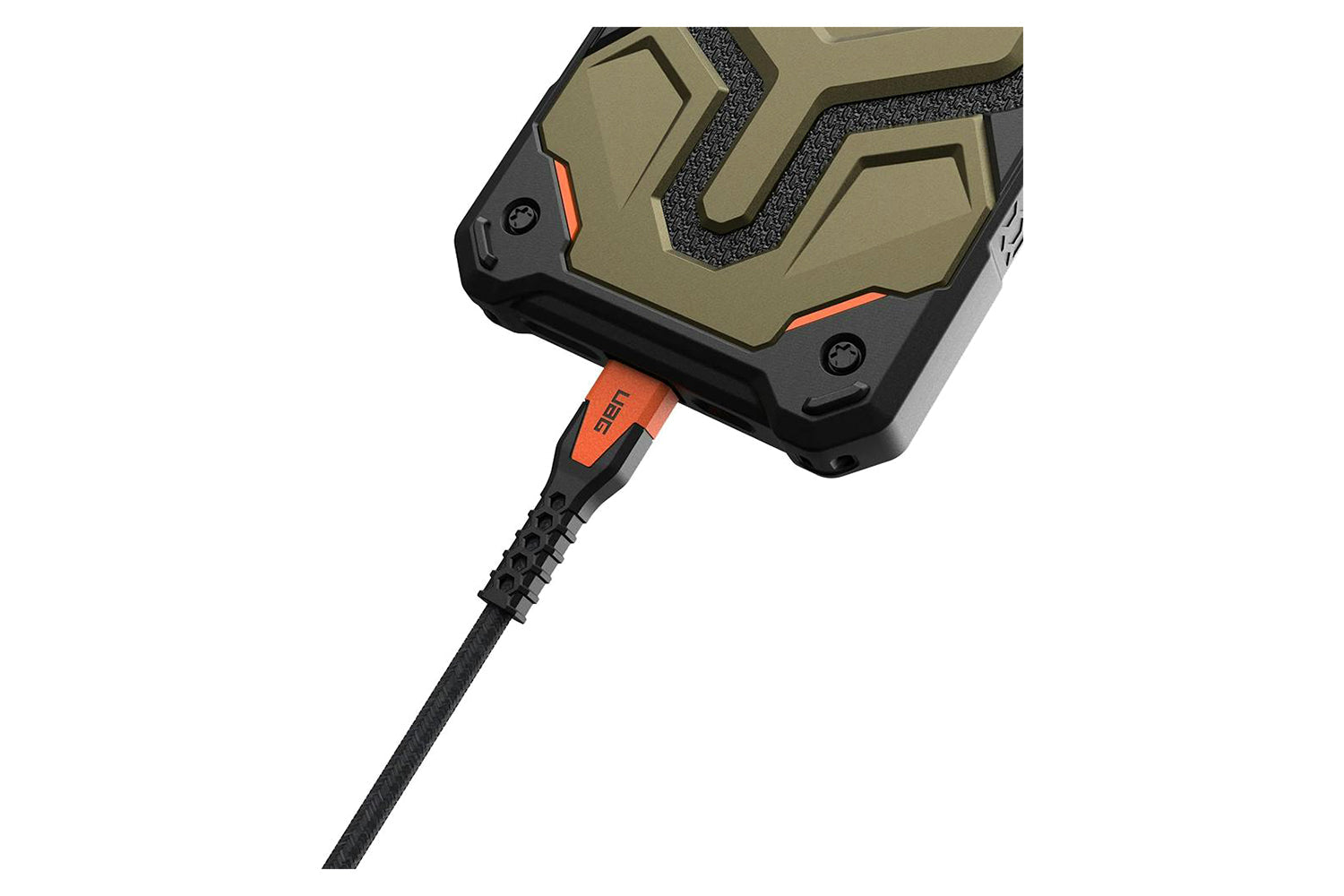 UAG Kevlar Core USB-C to USB-C Power Cable | Black/Orange-2
