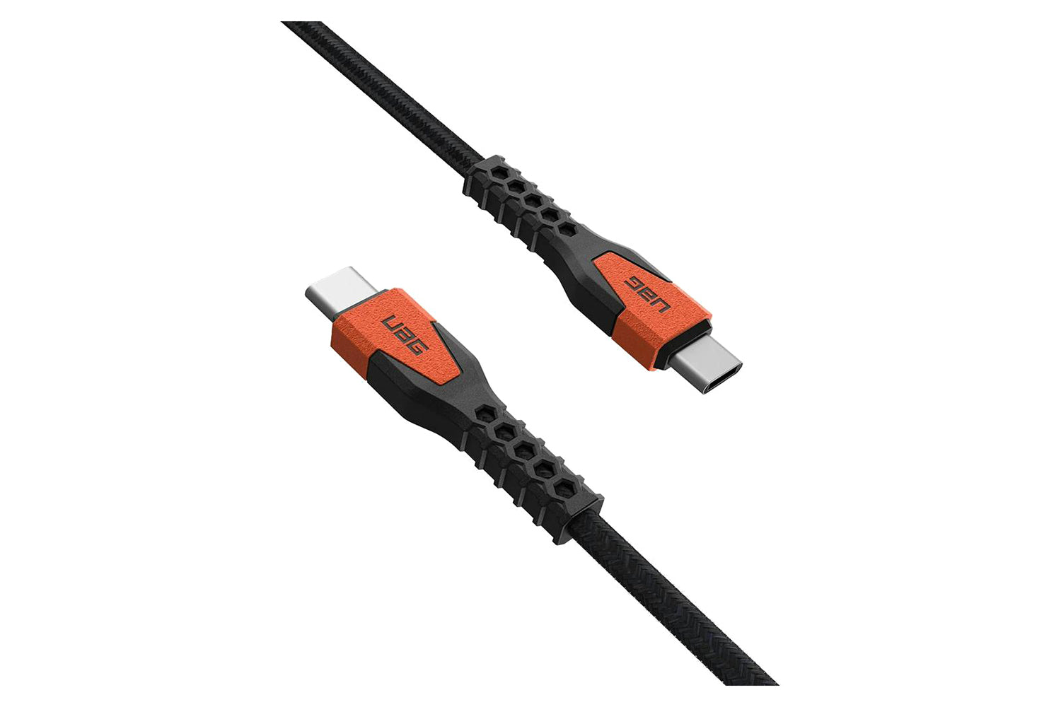 UAG Kevlar Core USB-C to USB-C Power Cable | Black/Orange-5