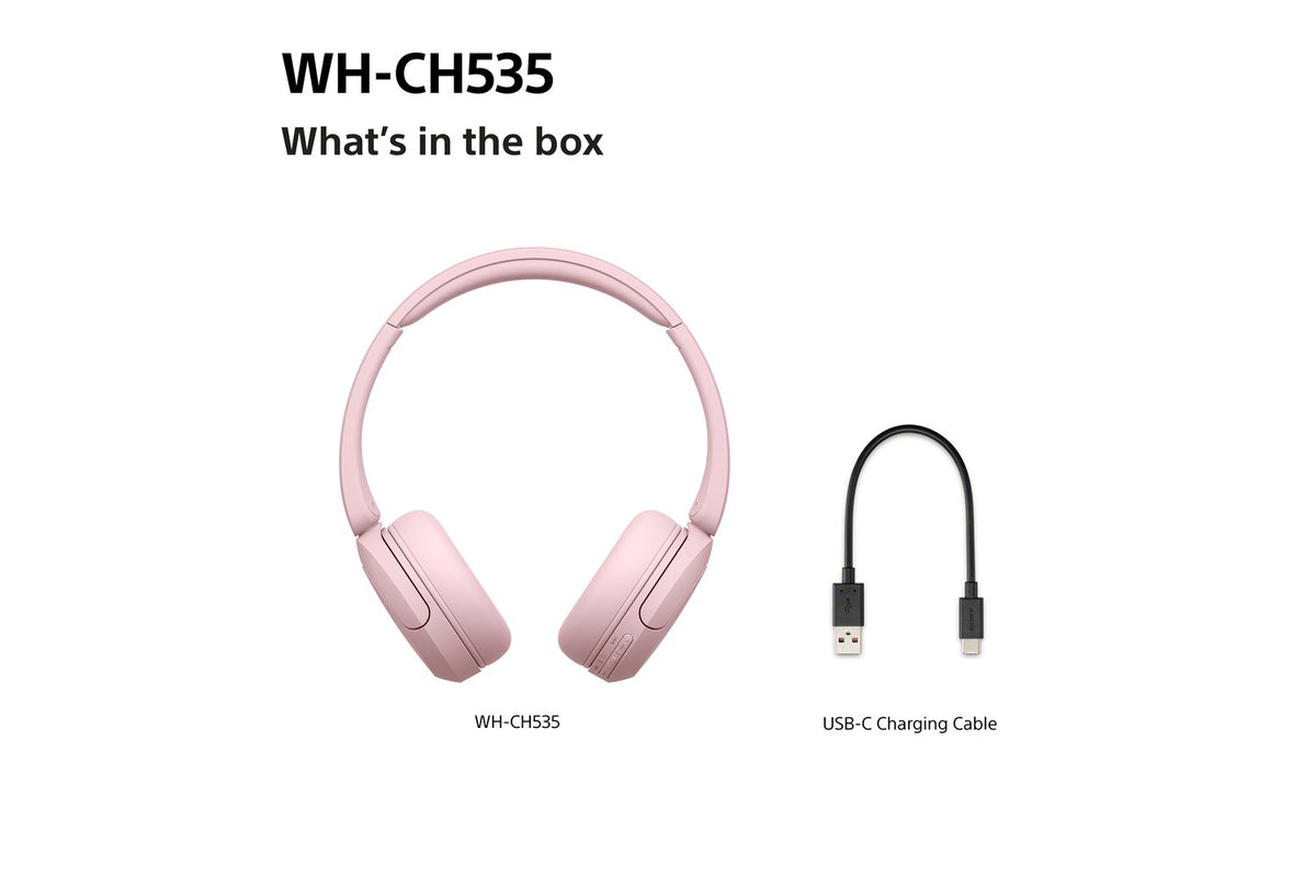 Sony WH-CH535 Wireless Bluetooth Headphones | Pink-9