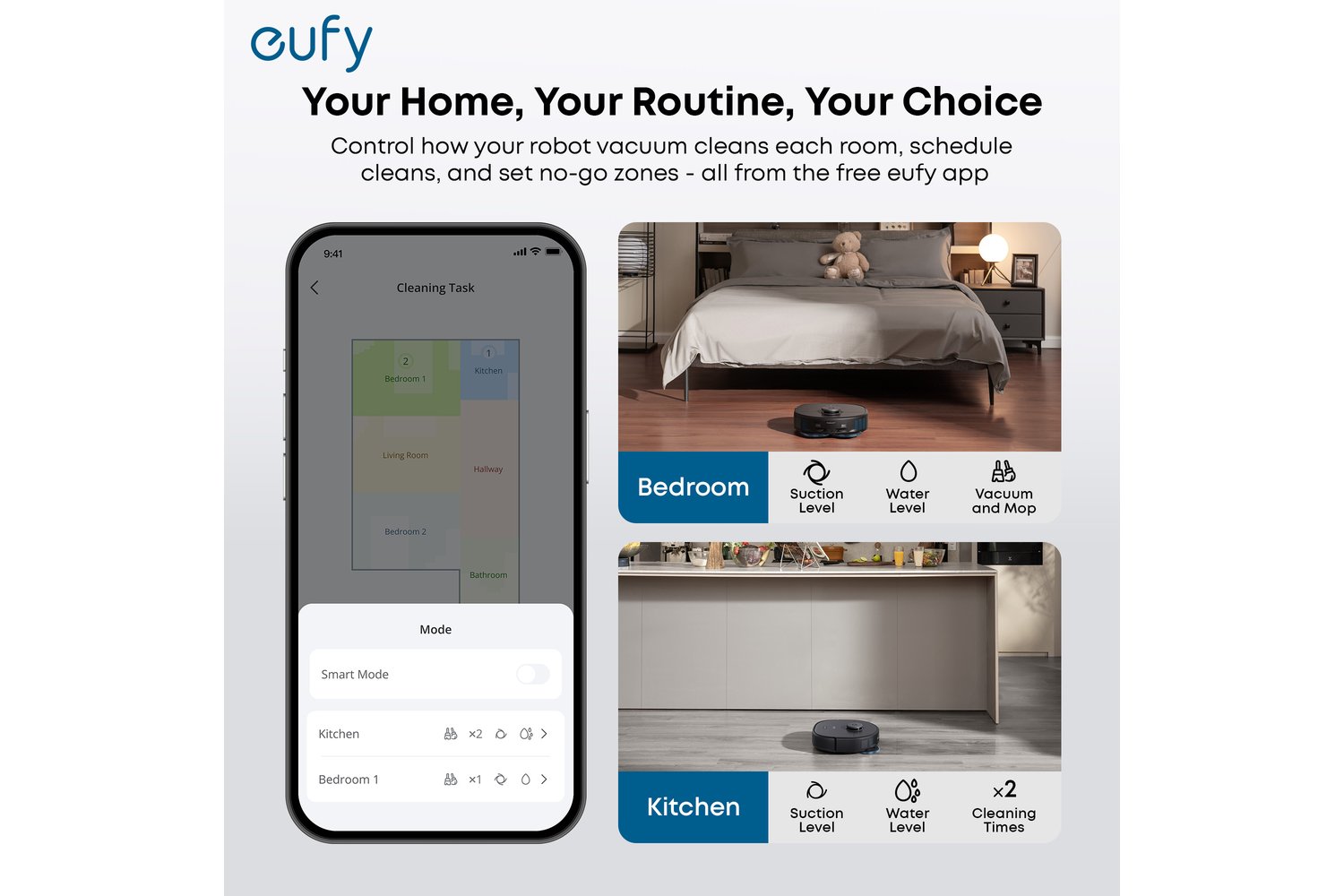 Eufy Robot Vacuum Omni C28 White with Extra Dust Bags | T211AV20-9
