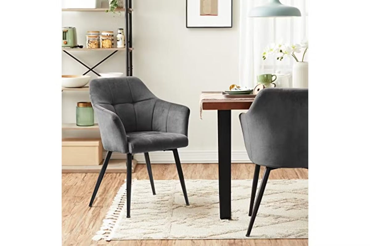 Songmics Lounge Chairs with Armrests High Back | Set of 2 | Grey [Ex-Display - DC250587-000106]-2