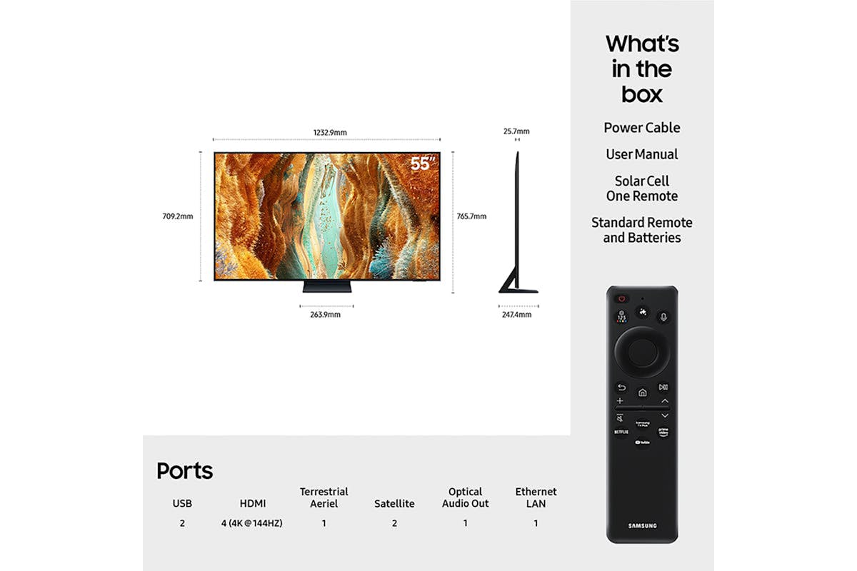 Samsung QN70F 55" 4K HDR Neo QLED Smart TV | QE55QN70FAUXXU-10