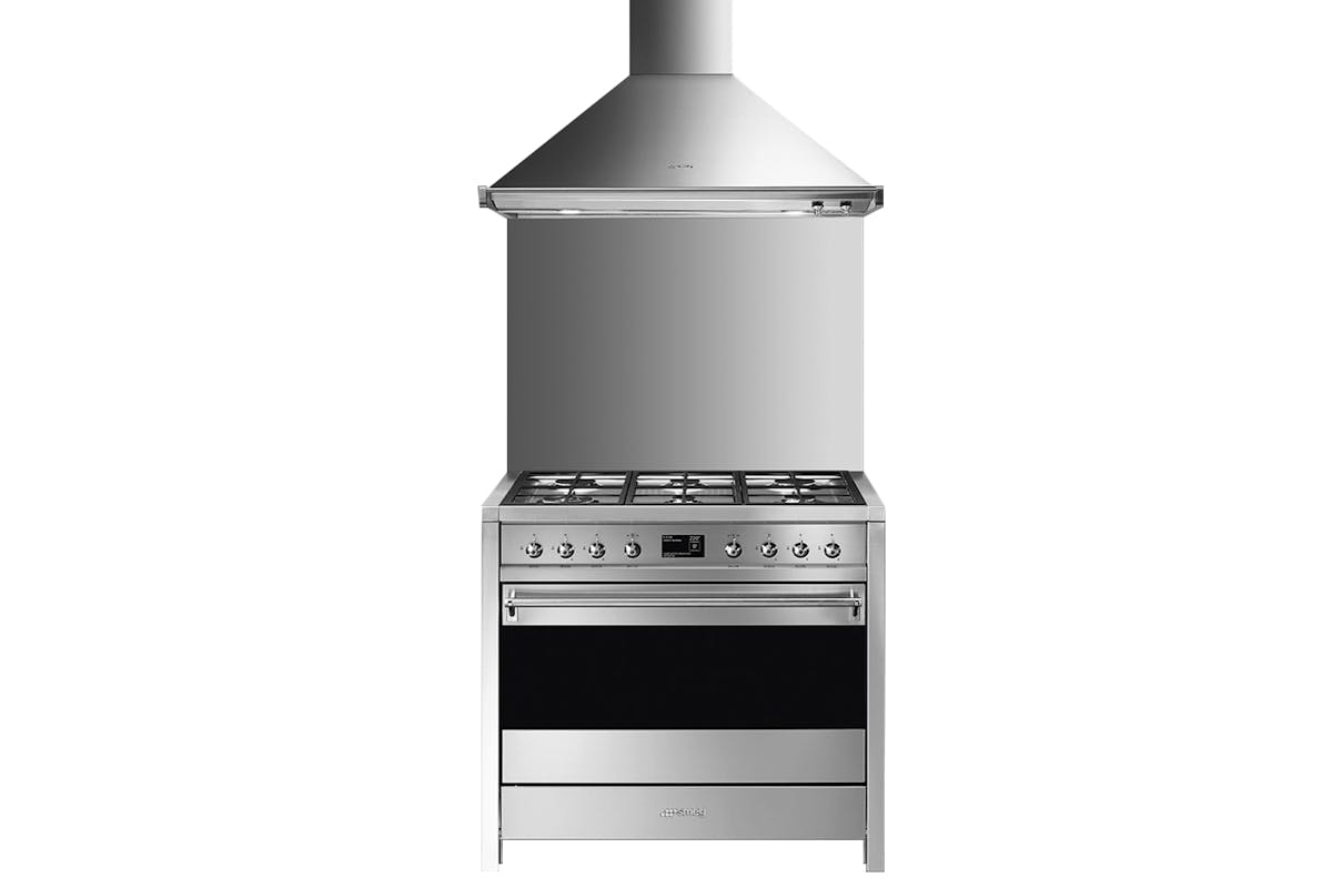 Smeg 90cm Dual Fuel Range Cooker | A1-9 | Stainless Steel-2