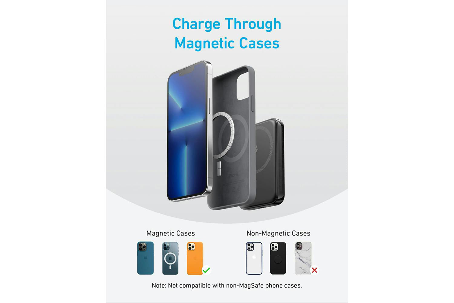 Anker 321 5000 mAh MagGo Magnetic MagSafe Compatible Wireless Power Bank | Black-7