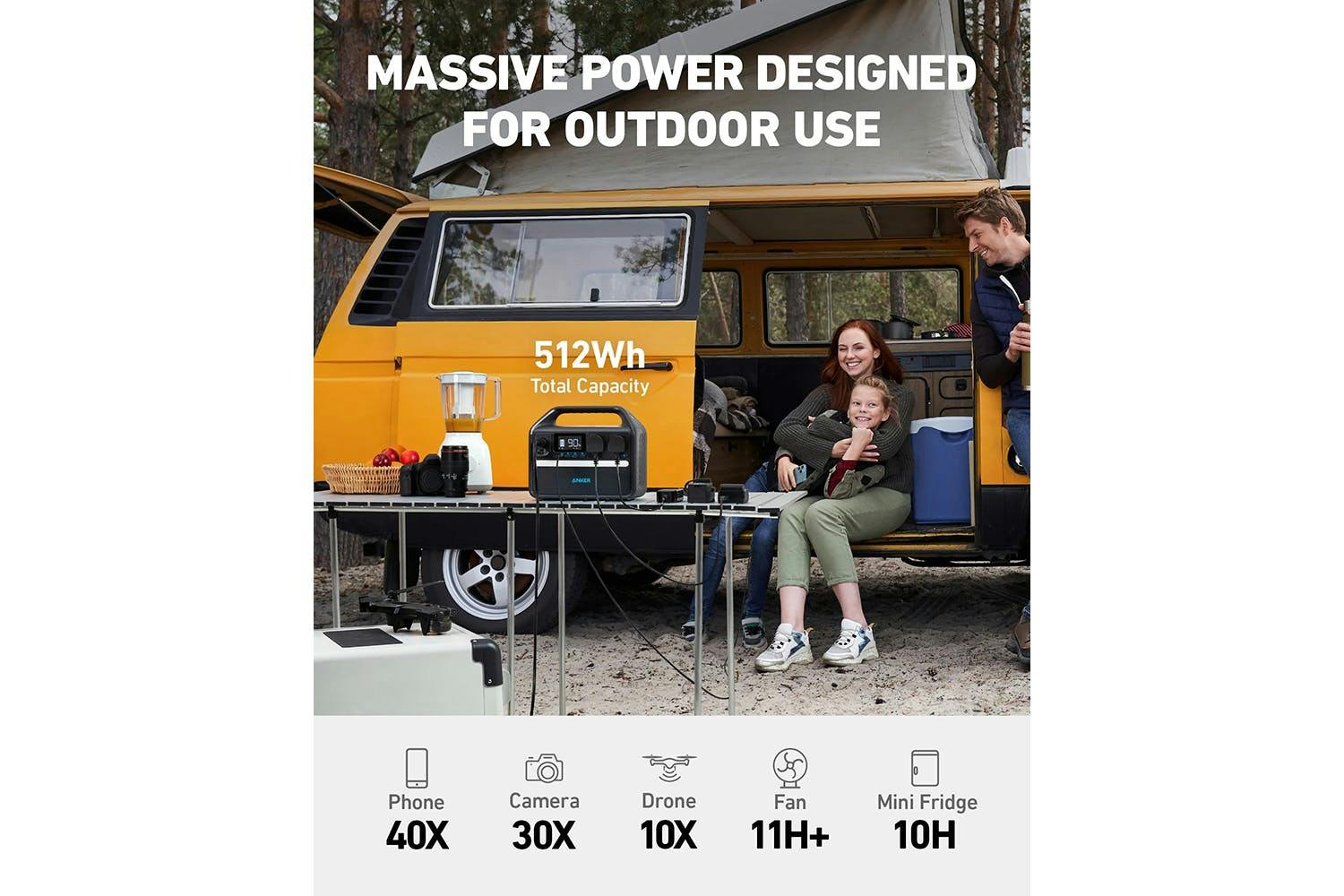 Anker 535 Portable Power Station | 500W | Black-12