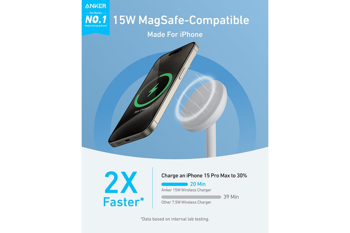 Anker MagGo 3-in-1 15W Wireless Charging Station | White-3