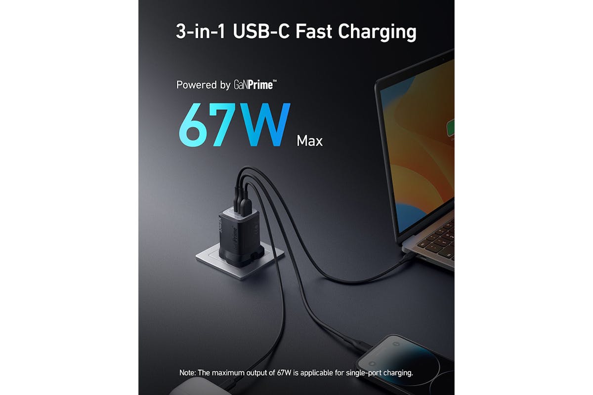 Anker Prime 67W 3 Port GaN Wall Charger-2