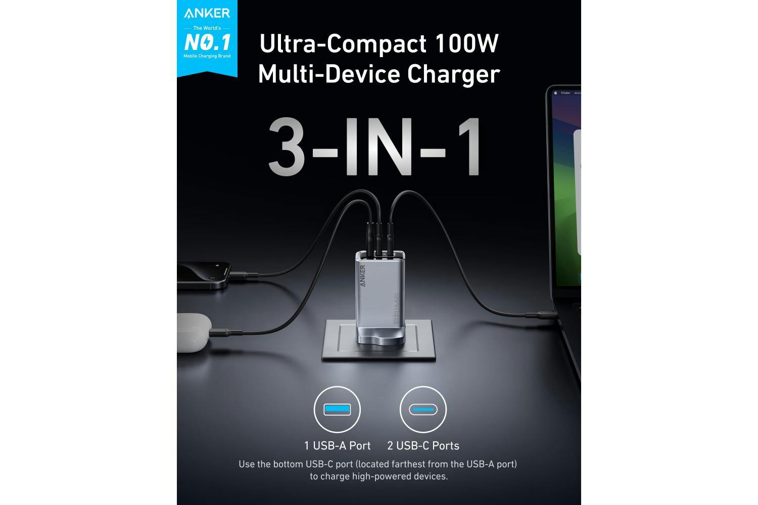 Anker GaNPrime 100W 3 Port Charger-2