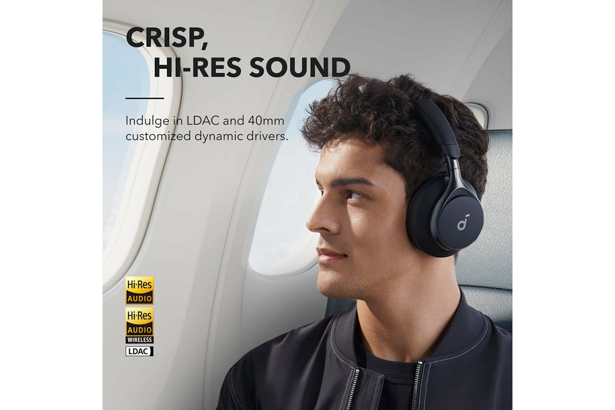 Soundcore Space One Over-Ear Active Noise Cancelling Headphones | Black-4