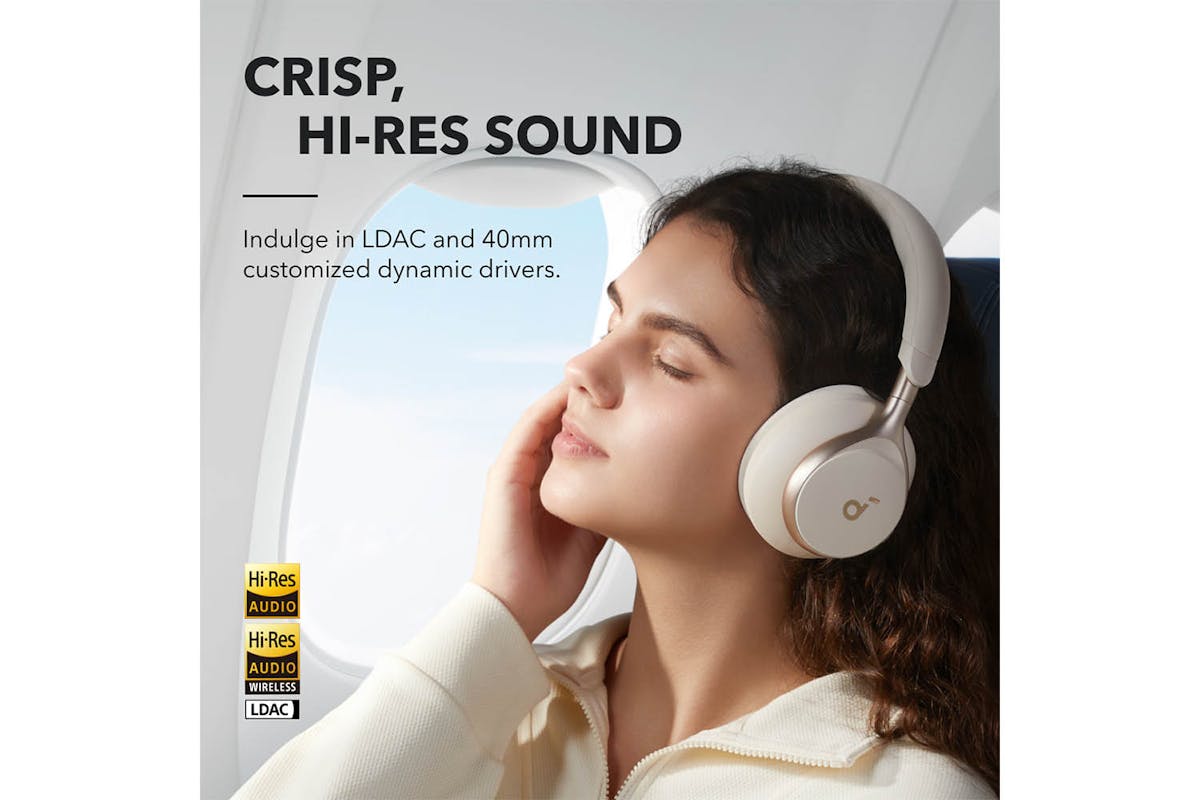 Soundcore Space One Over-Ear Active Noise Cancelling Headphones | White-6