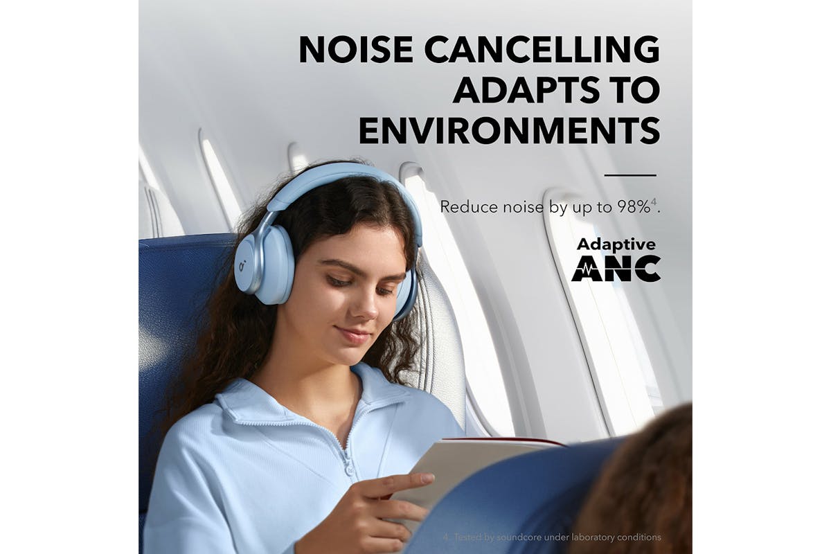Soundcore Space One Over-Ear Active Noise Cancelling Headphones | Blue-3