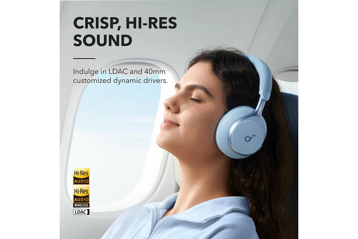 Soundcore Space One Over-Ear Active Noise Cancelling Headphones | Blue-4