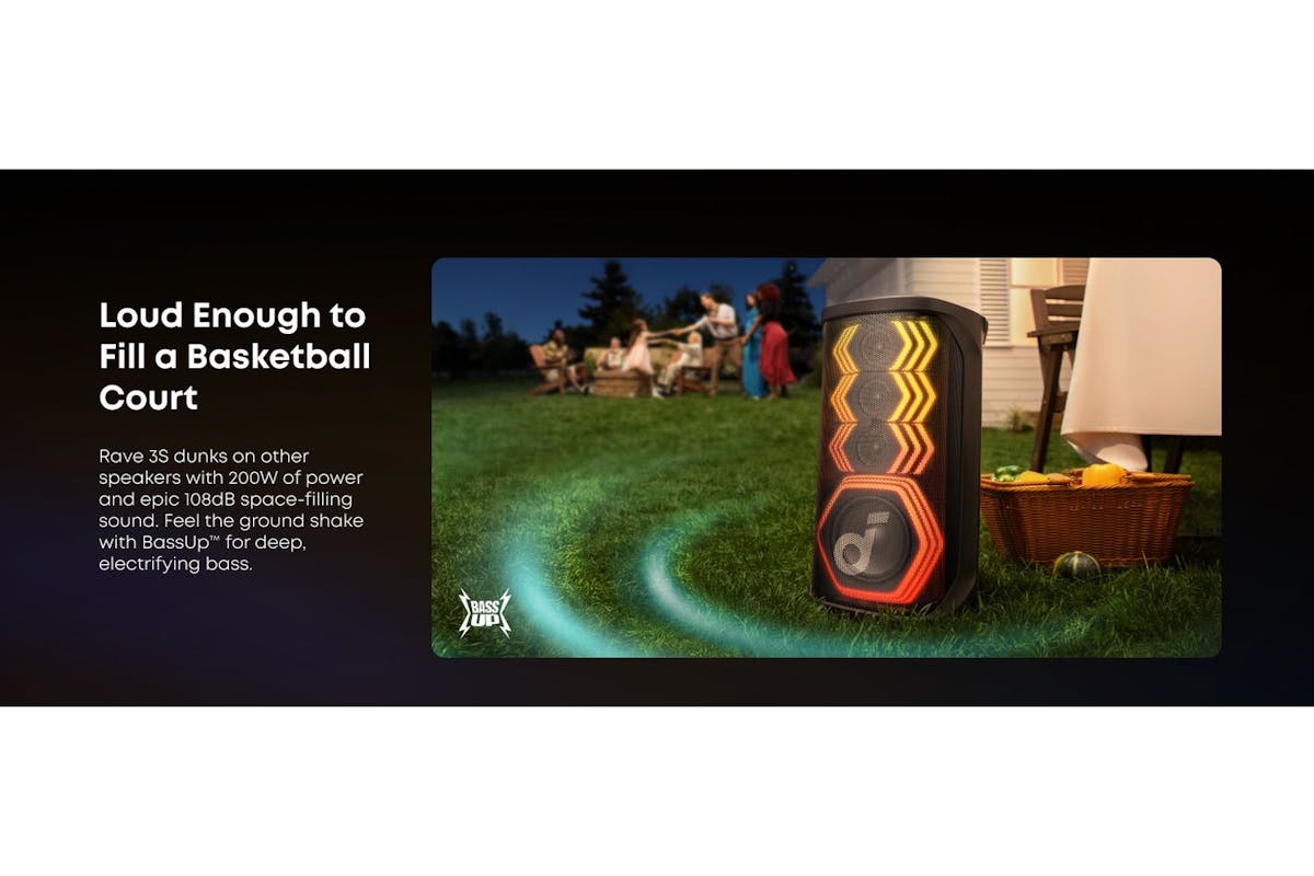 Soundcore Rave 3s Bluetooth Speaker | Karaoke Party Speaker | 200w | Black-5