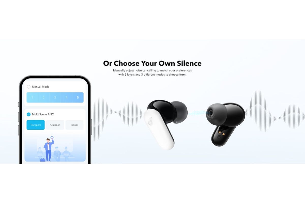 Soundcore R50i Anc Earbuds White | Wireless Bluetooth Noise Cancelling Headphones-8