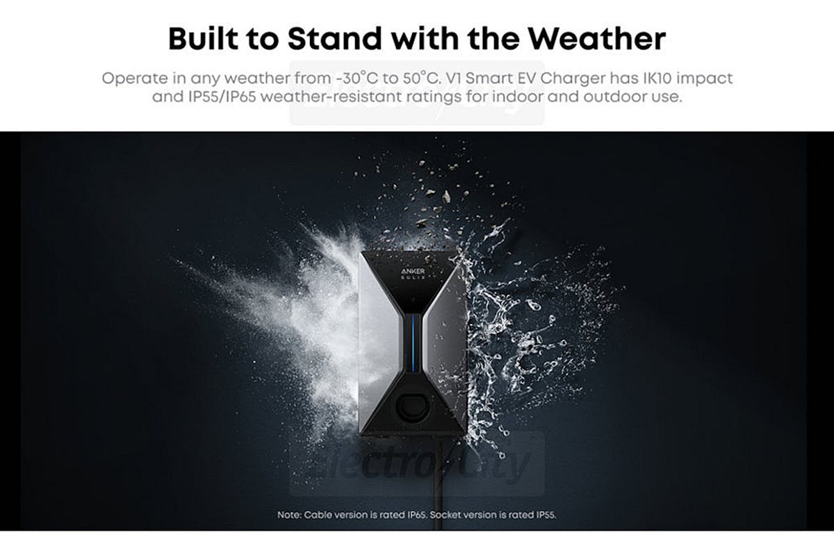 Anker Solix V1 Smart 7.4kW EV Charger | Black-12