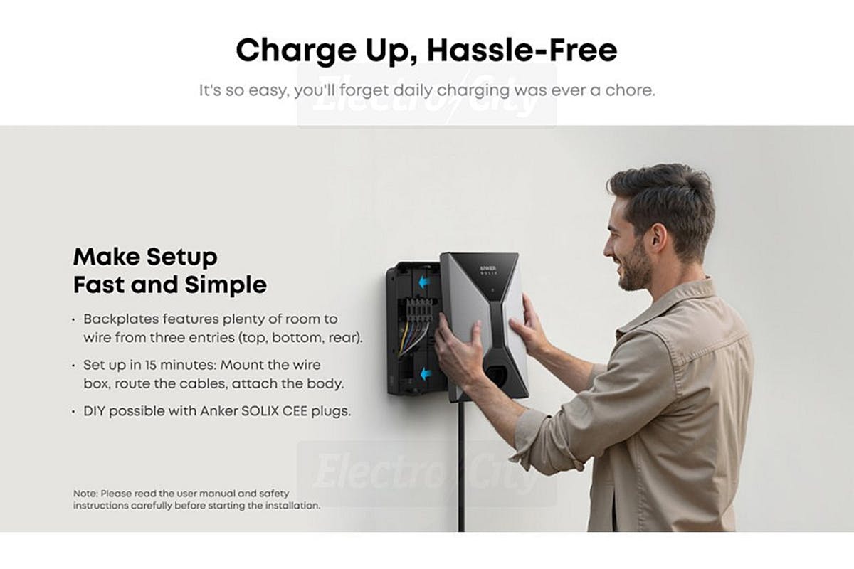 Anker Solix V1 Smart 7.4kW EV Charger | Black-7