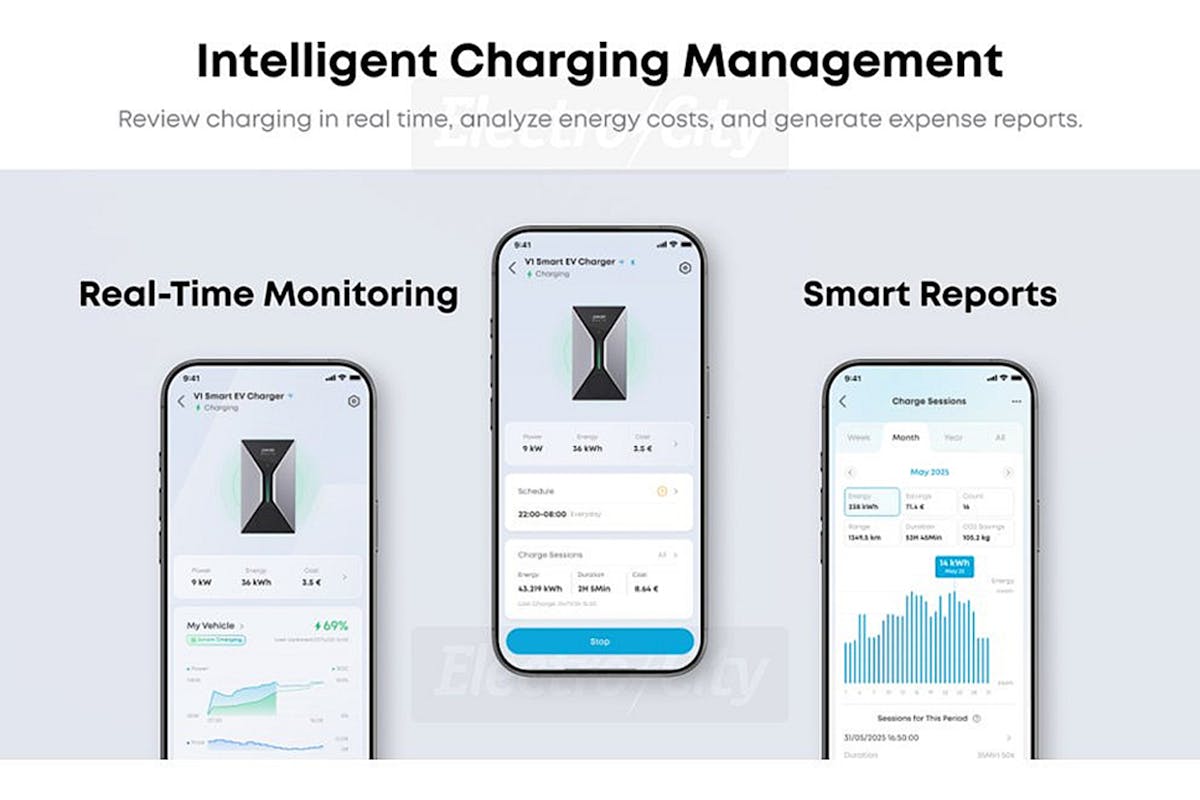 Anker Solix V1 Smart 7.4kW EV Charger | Black-9