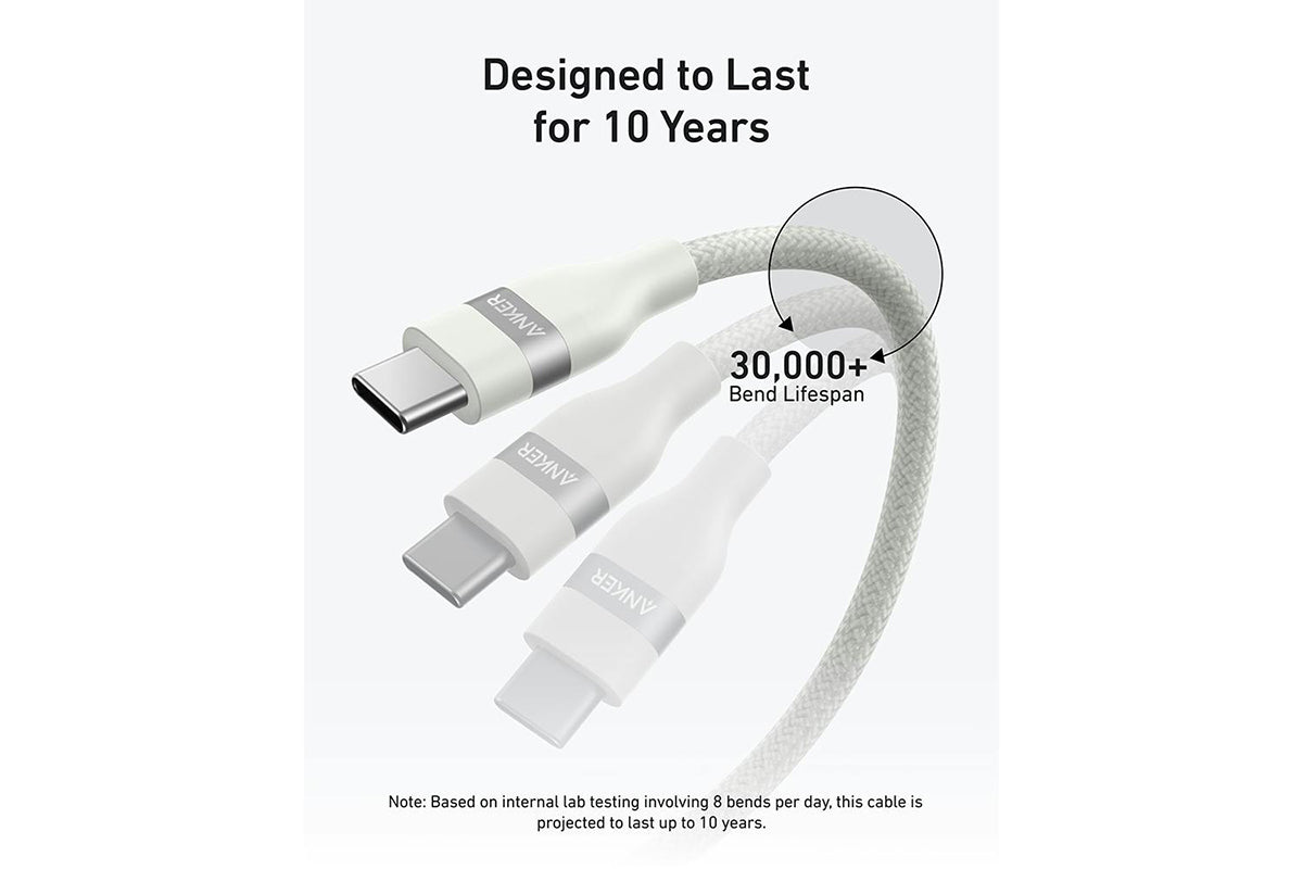 Anker 240W Upcycled-Braided USB-C to USB-C Cable | White-3
