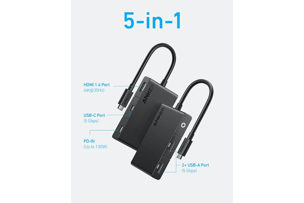 Anker 332 5-in-1 4K HDMI USB-C Hub | Black-2