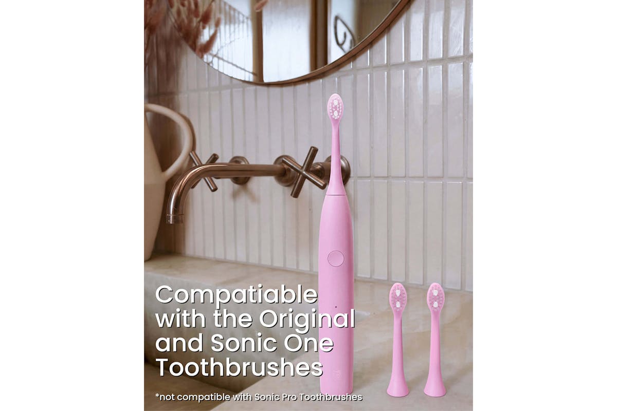 Spotlight Oral Care Sonic Toothbrush Replacement Heads | Pink-6
