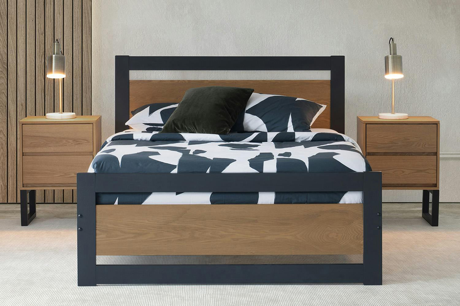 Alexis Bed Frame| Single | 3ft | Ash/Charcoal