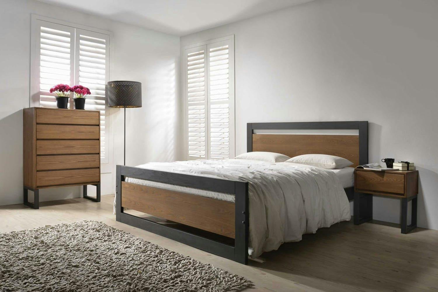 Alexis Bed Frame| Single | 3ft | Ash/Charcoal-5