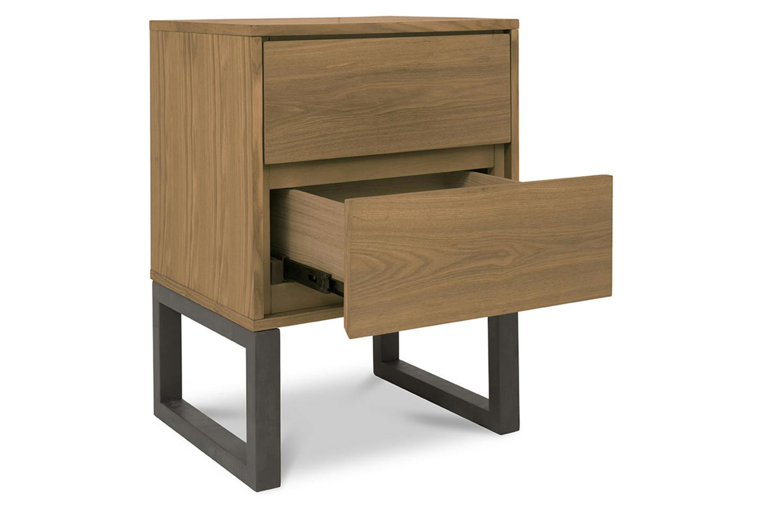 Alexis Bedside Table | 2 Drawer | Ash/Charcoal-5