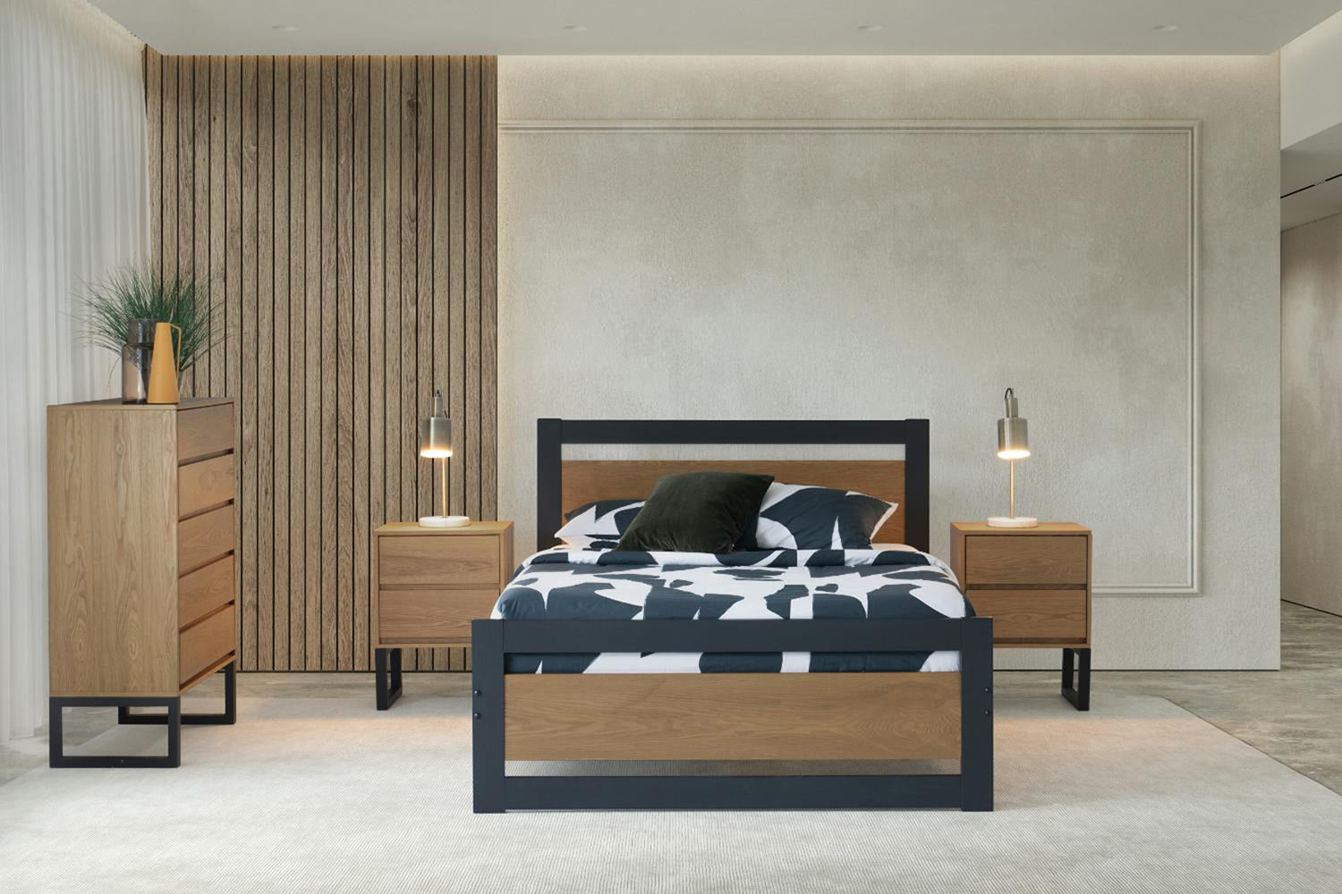 Alexis Chest Of Drawer | 5 Drawer | Ash/Charcoal-2