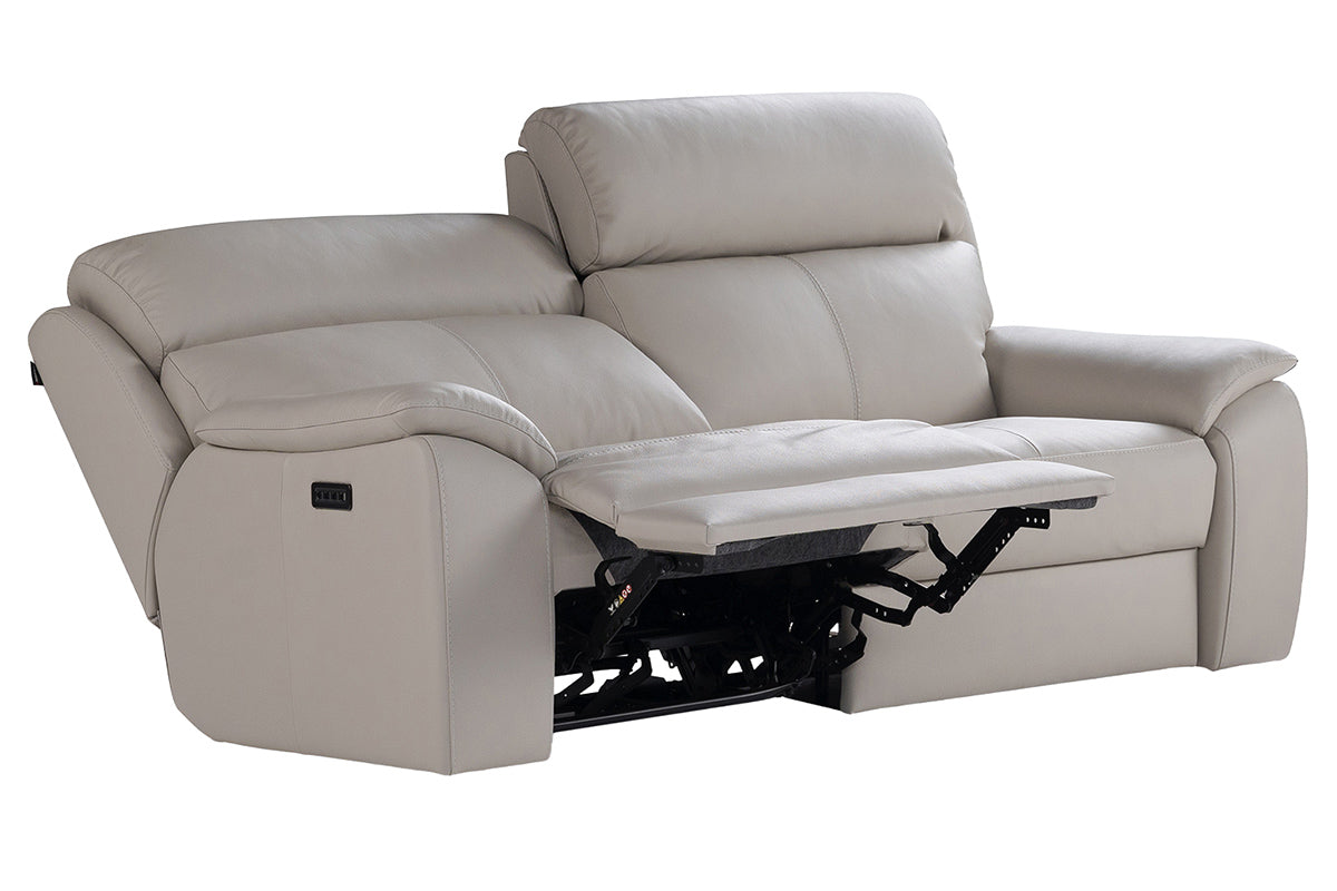 Amalfi 3 Seater Sofa | Power Recliner | Leather | Tan-8