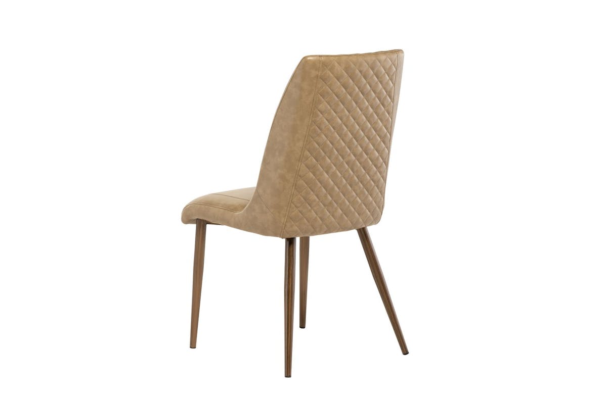 Amber Dining Chairs | Leather | Light Brown | Set of 2-2
