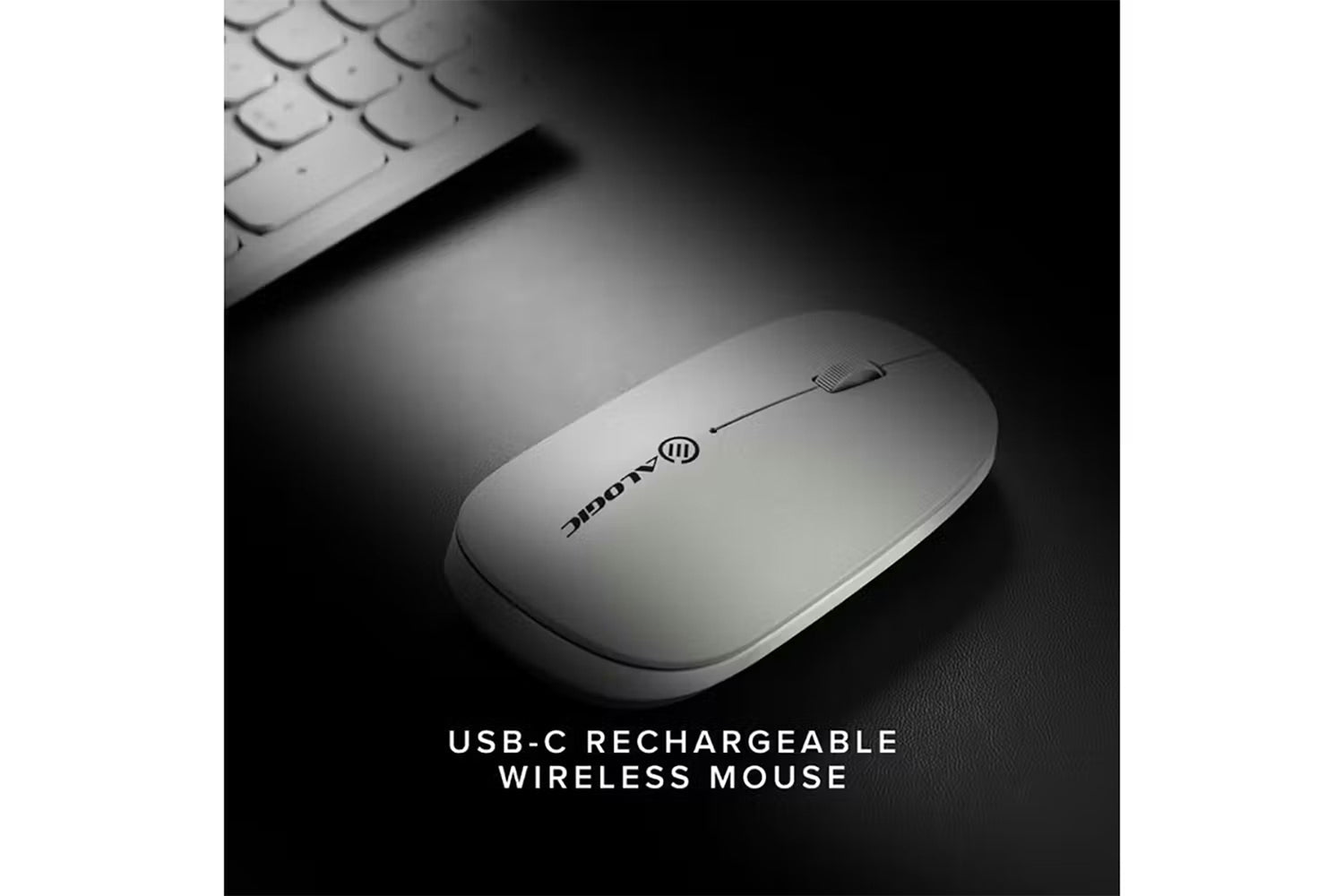 Alogic Echelon USB-C Rechargeable Wireless Mouse | AMBT4KWH | White-6