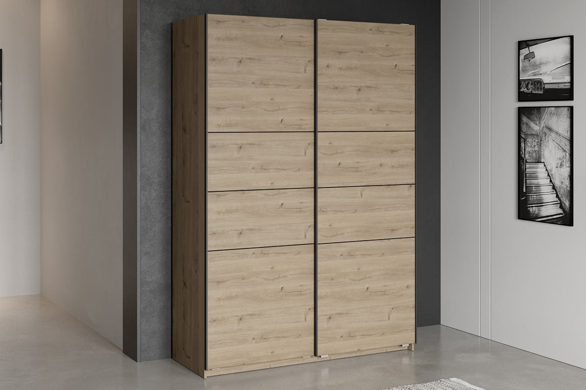 Blokty Sliding Door Wardrobe | 2 Doors | Oak Effect | 1.2m-2